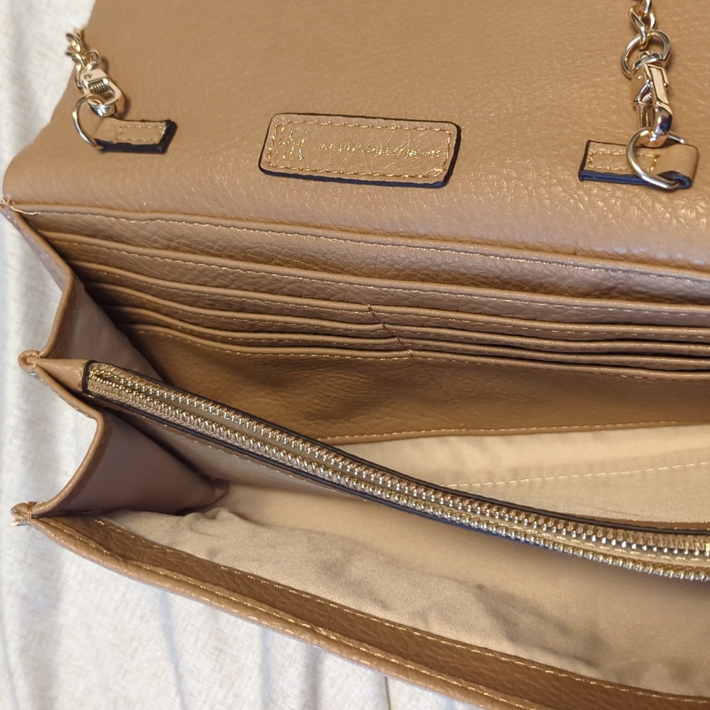 INC tan crossbody bag - Picture 6 of 7